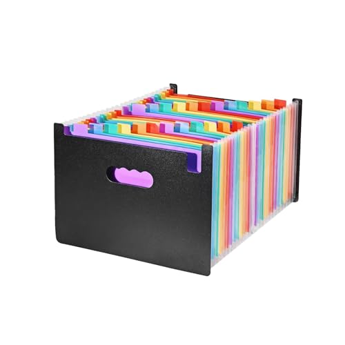 Dokumentenmappe A4, 26 Fächer Fächermappe Sortiermappe Bunte Datei, Organizer Aktenordner Box Ordner, Regenbogen Aktenordner Ordner Akkordeon Design, Sortiermappe für Zuhause oder Büro Dokumente Dokumentenmappe A4, 26 Fächer Fächermappe Sortiermappe Bunte Datei, Organizer Aktenordner Box Ordner, Regenbogen Aktenordner Ordner Akkordeon Design, Sortiermappe für Zuhause oder Büro Dokumente von Generisch