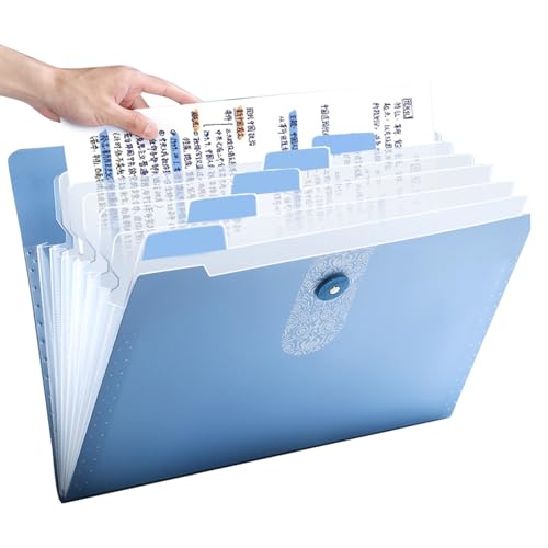 Dokumentenmappe A4, Sammelmappe Mit 12 Fächern, Tragbarer Schnellhefter Zur Aufbewahrung Von Prüfungsunterlagen Und Materialien, Ordner A4 Für Kleinunternehmen Schule Dokumentenmappe A4, Sammelmappe Mit 12 Fächern, Tragbarer Schnellhefter Zur Aufbewahrung Von Prüfungsunterlagen Und Materialien, Ordner A4 Für Kleinunternehmen Schule von Generisch
