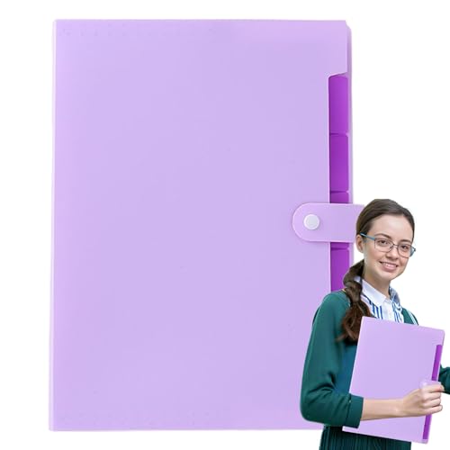 Dokumentenmappe - Belegorganizer - A4 Größe Portable Aufbewahrungslösung Mit Farbigen Etiketten Und Mehreren Fächern Für Dokumentenorganisation von Generisch