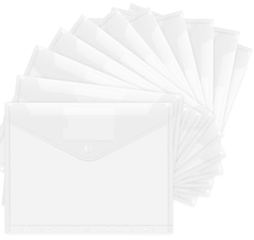 Dokumententasche A4, 30 Stück Transparent Wasserdicht Dokumentenmappe A4 zum Abheften mit Binderlöcher, Etikettentasche, Ordner Organizer für Dokumente Organisieren, Berichten und Lernmaterialien Dokumententasche A4, 30 Stück Transparent Wasserdicht Dokumentenmappe A4 zum Abheften mit Binderlöcher, Etikettentasche, Ordner Organizer für Dokumente Organisieren, Berichten und Lernmaterialien von Generisch