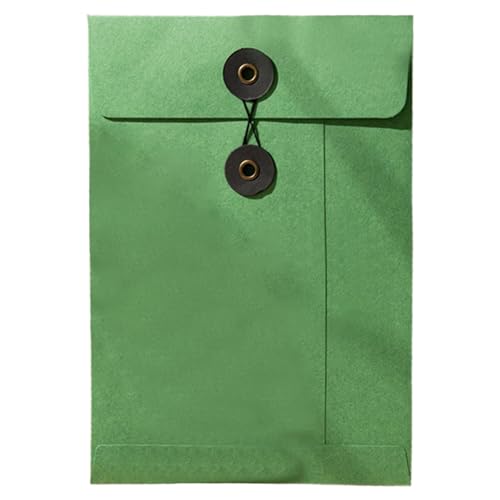 Dokumententasche Kraftpapier Briefumschläge Dokumente aus Pappe Braunes Mappe mit Wickeldichtung Klein Kraft-Umschlag für Büro Schule Zuhause Rechnungen Quittungen Grußkarten (B, One Size) von Generisch