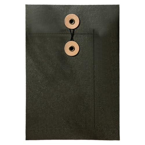 Dokumententasche Kraftpapier Briefumschläge Dokumente aus Pappe Braunes Mappe mit Wickeldichtung Klein Kraft-Umschlag für Büro Schule Zuhause Rechnungen Quittungen Grußkarten (F, One Size) von Generisch