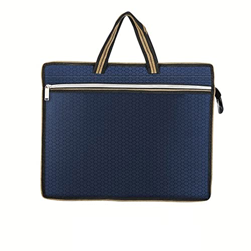 Dokumententasche aus Oxford-Stoff, A4, Reißverschluss, Dokumententasche mit Griff, Akten-Organizer, Paket, Dokumentenaufbewahrung, Handtasche (blau) von Generisch