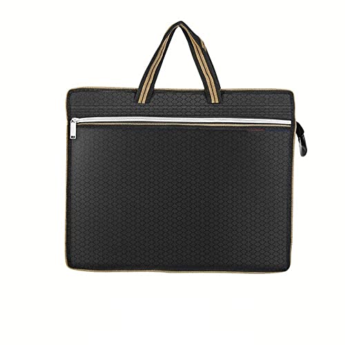 Dokumententasche aus Oxford-Stoff, A4, Reißverschluss, Dokumententasche mit Griff, Akten-Organizer, Paket, Dokumentenaufbewahrung, Handtasche (schwarz) von Generisch