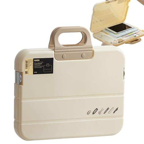 Dokumentspeicherfeld - A4 Dateiordner Organizer | Lockable Carry Case, Tragbare Papiertüte, Sicherer Inhaber, Langlebiger Aktenorganisator Für Home Office -Pendel- Und Geschäftstabelle Papiermanagemen von Generisch