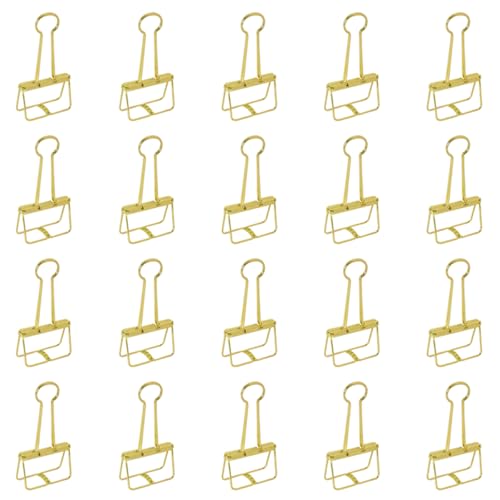 Doppelbüroklammern/Büroklammern/Metall-Bindeklammern/Dokumentenklammern/Büropinzette für Büro, Schule und Zuhause, 20 x 32 mm von Generisch