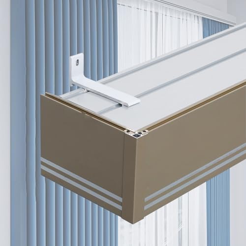 Doppelläufige Vorhangschienenbox aus Metall zur Verdunkelung von Räumen, stilvoller Volantrahmen für Wohnzimmer/Schlafsaal/Arbeitszimmer, 91 cm Gold-Finish Doppelläufige Vorhangschienenbox aus Metall zur Verdunkelung von Räumen, stilvoller Volantrahmen für Wohnzimmer/Schlafsaal/Arbeitszimmer, 91 cm Gold-Finish von Generisch
