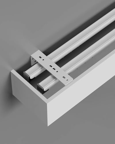 Doppelläufiger Vorhangbehang, leises Rollensystem für Decken-/Wandmontage, langlebige Schienen aus Aluminiumlegierung Doppelläufiger Vorhangbehang, leises Rollensystem für Decken-/Wandmontage, langlebige Schienen aus Aluminiumlegierung von Generisch