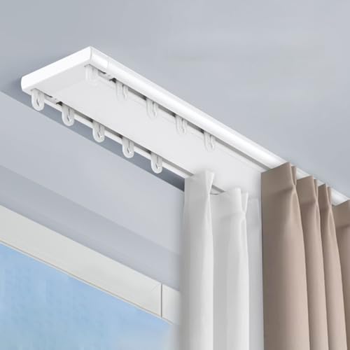 Doppelläufiges Deckenhalterungssystem – robustes Metall, ideal für Wohnzimmer, Schlafzimmer und Balkon – langlebig, einfach zu installieren, platzsparendes Design Doppelläufiges Deckenhalterungssystem – robustes Metall, ideal für Wohnzimmer, Schlafzimmer und Balkon – langlebig, einfach zu installieren, platzsparendes Design von Generisch