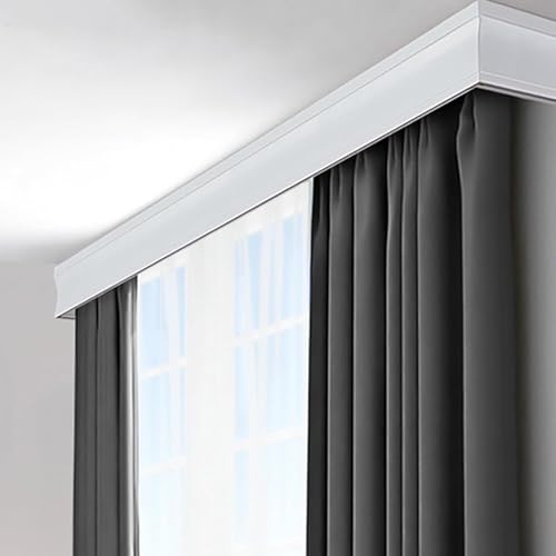 Doppelläufiges Vorhangschienensystem mit glatten und leisen Riemenscheiben für Schlafzimmer-Fensterdekoration Doppelläufiges Vorhangschienensystem mit glatten und leisen Riemenscheiben für Schlafzimmer-Fensterdekoration von Generisch