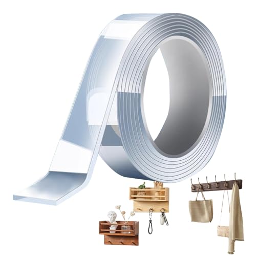 Doppelseitiges Klebeband - Rolle schweres transparentes Klebeband | Posterband wasserdichte Montagebänder für Keramikfliesen Holzwand von Generisch