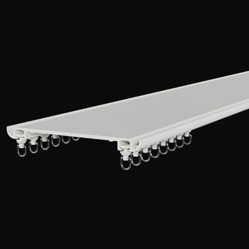 Doppelte Gardinenstangenhalterung, stabile Metallschiene für Raumteiler & Privatsphäre, verstellbare Länge für Erkerfenster & Balkone, ideal für elegante Wohnkultur Doppelte Gardinenstangenhalterung, stabile Metallschiene für Raumteiler & Privatsphäre, verstellbare Länge für Erkerfenster & Balkone, ideal für elegante Wohnkultur von Generisch