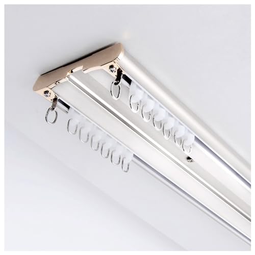 Doppio sistema di binario per tende divisorio resistente per casa e ufficio 460 cm bianco carbonizzato opzioni 120/240/350/400/500 cm facile installazione elegante e funzionale. von Generisch