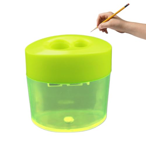 Double Hole Pencil Sharpener | Anspitzer mit Behälter | Manueller Anspitzer mit Doses für Kinder | Kompaktes Handliches Dosenspitzer Dicke & Dünne Stifte für Büro & Schule Double Hole Pencil Sharpener | Anspitzer mit Behälter | Manueller Anspitzer mit Doses für Kinder | Kompaktes Handliches Dosenspitzer Dicke & Dünne Stifte für Büro & Schule von Generisch