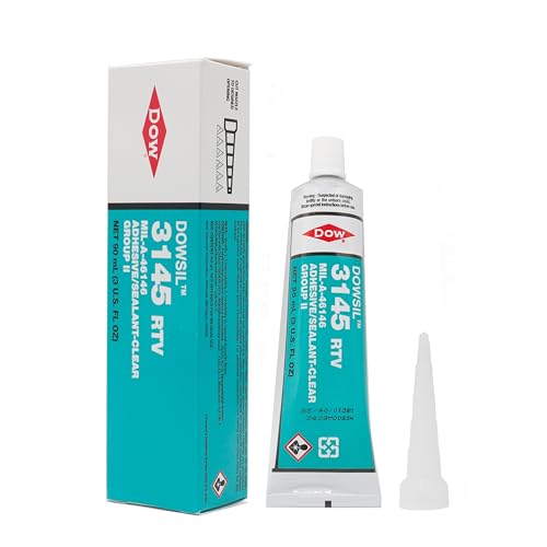 Dowsil 3145 RTV, 90 ml, 3 oz, transparenter Klebstoff, Dichtungsmittel, Mil-A-46146, elektrisches Batterieplatinengehäuse, Feuchtigkeitsabdichtung, nicht fließend, grundierungslose Haftung, hohe Festi von Generisch