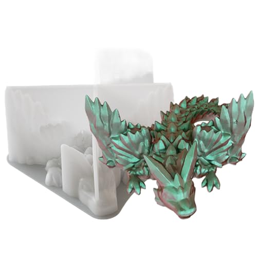 Drachenharzform, Drachenformen Für Harz | 3D-Tischdekorationen, Epoxidharz-Formen - Ästhetische S, Kristall-Epoxidharz-Formen, Drachenspielzeug-Silikonformen Für Epoxidhar von Generisch