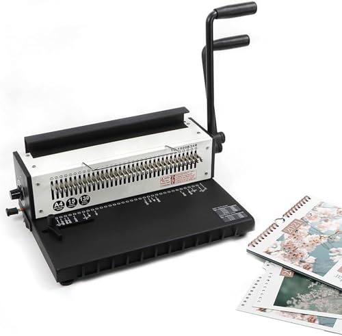 Drahtbindemaschine, 34-Loch-Kammbinder, 130 Blatt Kapazität, Gummiringstanzer für Büro, Zuhause und Schule Drahtbindemaschine, 34-Loch-Kammbinder, 130 Blatt Kapazität, Gummiringstanzer für Büro, Zuhause und Schule von Generisch