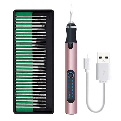 Drahtloser Gravurstift - Stift zum Gravur auf Glas, Stift für ein verstellbarer elektrischer Schnitt für die Gravur, Stift für professionelle Inzisio | Leistungsstarkes Werkzeug für den Stiftstichsteg von Generisch