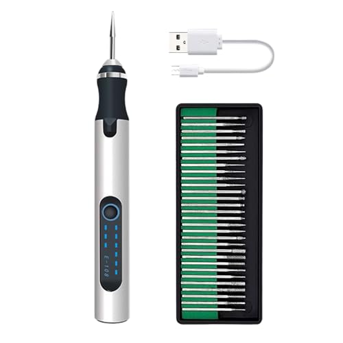 Drahtloser Gravurstift - Stift zum Gravur auf Glas, Stift für ein verstellbarer elektrischer Schnitt für die Gravur, Stift für professionelle Inzisio | Leistungsstarkes Werkzeug für den Stiftstichsteg von Generisch