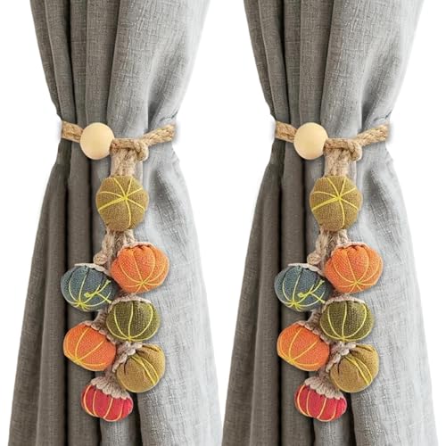 Drapery Krawatten, zweiteilige verstellbare Vorhanghalters für festliche Wohnkultur, Bauernhaus Vorhänge Halter Binsenrückte für Halloween, Herbst, Urlaub, Geburtstag, Fenster, Dusche, Bad und Kinderz Drapery Krawatten, zweiteilige verstellbare Vorhanghalters für festliche Wohnkultur, Bauernhaus Vorhänge Halter Binsenrückte für Halloween, Herbst, Urlaub, Geburtstag, Fenster, Dusche, Bad und Kinderz von Generisch