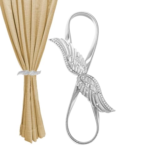 Drapier-Raffhalter – Engelsflügel-Vorhanghalter, dekorative Vorhang-Raffhalter, elegante Fenster-Accessoires, stilvolle Halter, langlebige Vorhangbänder für Wohnzimmer, Schlafzimmer, Büro, Geschäft Drapier-Raffhalter – Engelsflügel-Vorhanghalter, dekorative Vorhang-Raffhalter, elegante Fenster-Accessoires, stilvolle Halter, langlebige Vorhangbänder für Wohnzimmer, Schlafzimmer, Büro, Geschäft von Generisch