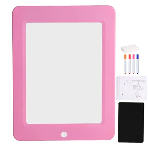 Drawing Board Kids, Luminous Lightboard Message Sign, Colorful Light Modes for Writing and Doodling, Creative Pad, Children, Glowing Presentation Boards, Learning and Fun, 9.25x7.28x0.31 Inches von Generisch