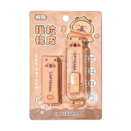 Drawing Erasers, Capybara Pencil Eraser, Retractable Rubber Tool, Cute Stationery Set, Fun School Supply for Kids Students Teachers Classroom Elementary Middle Kindergarten Drawing Erasers, Capybara Pencil Eraser, Retractable Rubber Tool, Cute Stationery Set, Fun School Supply for Kids Students Teachers Classroom Elementary Middle Kindergarten von Generisch