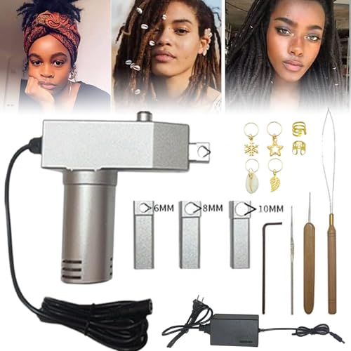 Dreadlock-Häkel-Haar-Werkzeug, verbessertes Edelstahl-Hand-Dreadlock-Maker mit 6 mm/8 mm/10 mm Häkelnadeln, DIY-Dreadlock-Zubehör von Generisch