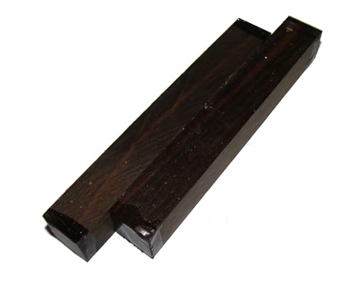 Drechselholz Pen Blanks 2x2x12cm 2Stück, verschiedene Holzarten, Stiftrohlinge für Kugelschreiber, DIY, Turning Blank (Afrikanisches Ebenholz) von Generisch