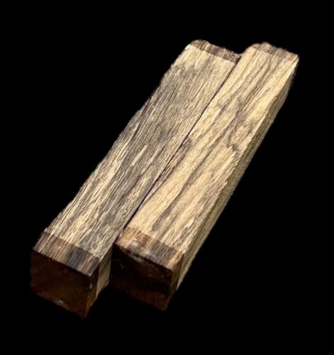 Drechselholz Pen Blanks 2x2x12cm 2Stück, verschiedene Holzarten, Stiftrohlinge für Kugelschreiber, DIY, Turning Blank (Argetinisches Mamorholz) von Generisch