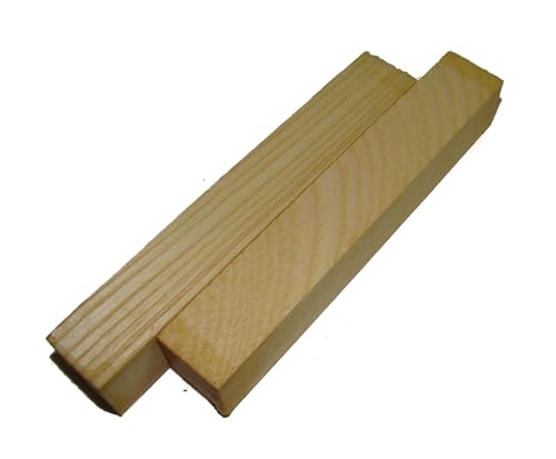 Drechselholz Pen Blanks 2x2x12cm 2Stück, verschiedene Holzarten, Stiftrohlinge für Kugelschreiber, DIY, Turning Blank (Esche) von Generisch
