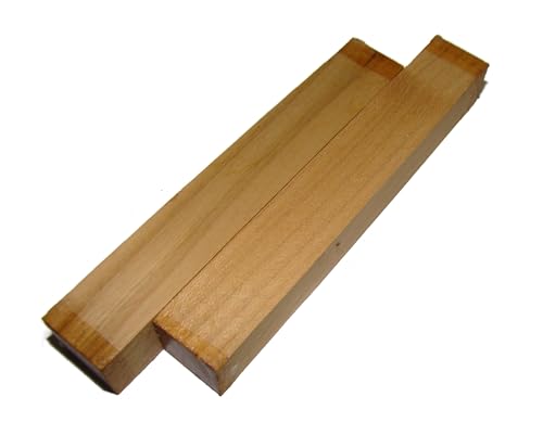 Drechselholz Pen Blanks 2x2x12cm 2Stück, verschiedene Holzarten, Stiftrohlinge für Kugelschreiber, DIY, Turning Blank (Kirsche) von Generisch