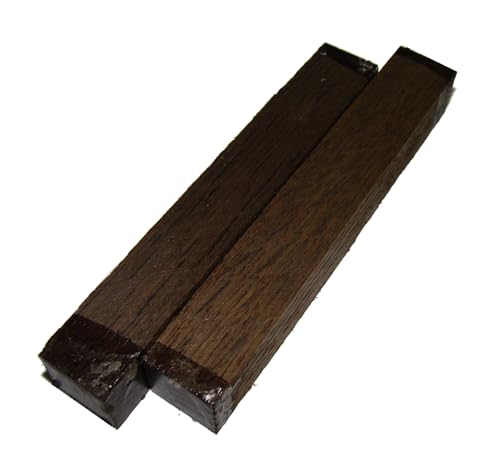 Drechselholz Pen Blanks 2x2x12cm 2Stück, verschiedene Holzarten, Stiftrohlinge für Kugelschreiber, DIY, Turning Blank (Räuchereiche) von Generisch