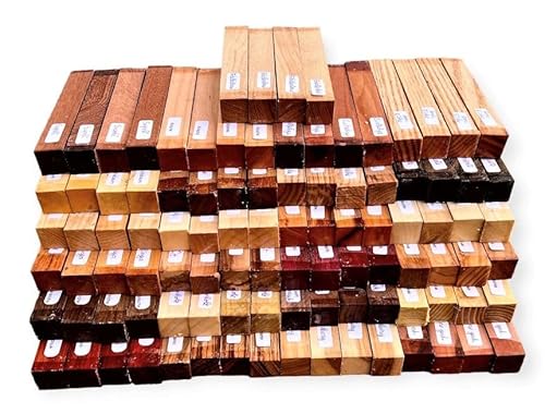 Drechselholz Pen Blanks Set, 100 Stück, 2x2x12cm, Verschiedene Holzarten, Stiftrohlinge für Kugelschreiber Drechselholz Pen Blanks Set, 100 Stück, 2x2x12cm, Verschiedene Holzarten, Stiftrohlinge für Kugelschreiber von Generisch