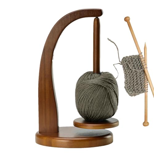Drehbarer Garnhalter aus , Häkelgarnrollenhalter, drehbarer magnetischer Holzwollenhalter, platzsparender Spinner zum Stricken und Häkeln von Generisch