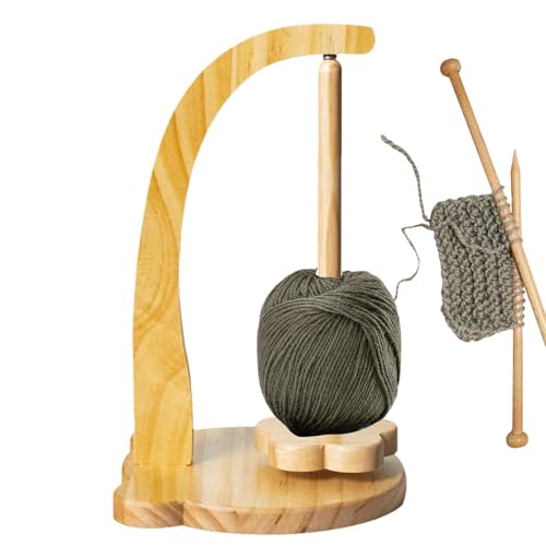 Drehbarer Garnhalter aus , Häkelgarnrollenhalter, drehbarer magnetischer Holzwollenhalter, platzsparender Spinner zum Stricken und Häkeln Drehbarer Garnhalter aus , Häkelgarnrollenhalter, drehbarer magnetischer Holzwollenhalter, platzsparender Spinner zum Stricken und Häkeln von Generisch
