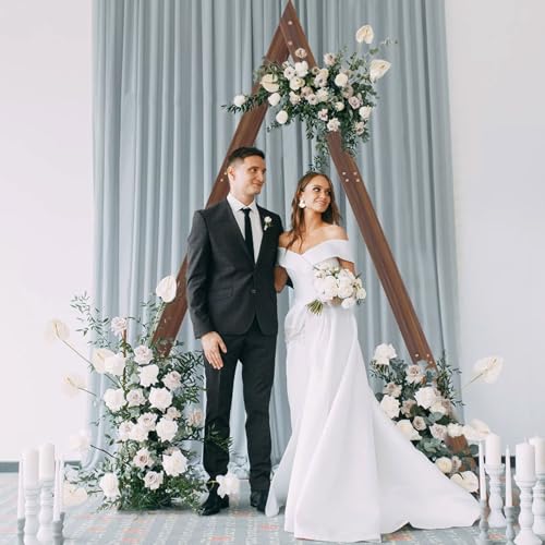 Dreieckiger Holzbogen für Hochzeitszeremonie, rustikaler Hintergrundständer für Garten, Hochzeit und Party-Dekorationen Dreieckiger Holzbogen für Hochzeitszeremonie, rustikaler Hintergrundständer für Garten, Hochzeit und Party-Dekorationen von Generisch