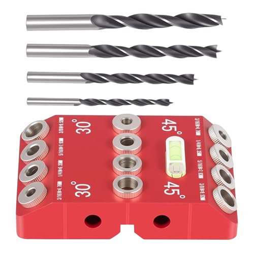 Drill Guide Jig, Multi Angle Alignment Tools Straight Holes, 4.13x2.76x0.98 Inches Vertical Woodworking Punch & Deck Railing Design, Handrail Drilling Tool for Home, Travel, Women, Men, Professional Drill Guide Jig, Multi Angle Alignment Tools Straight Holes, 4.13x2.76x0.98 Inches Vertical Woodworking Punch & Deck Railing Design, Handrail Drilling Tool for Home, Travel, Women, Men, Professional von Generisch
