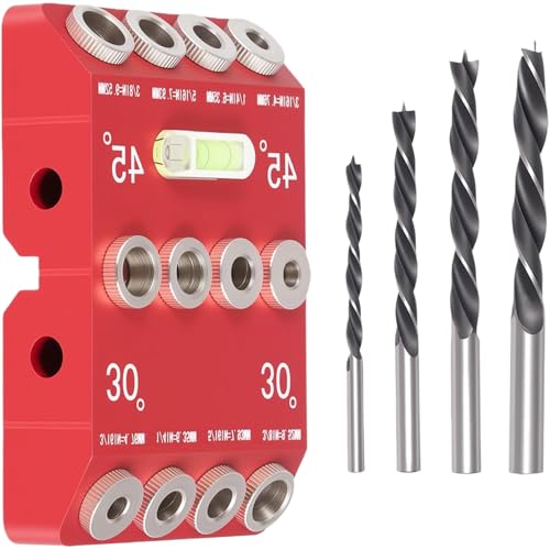 Drill Guide Jig, Straight Hole Pierce Jig, 4.13x2.76x0.98 Inches Vertical Woodworking Punch, Multi Angle Alignment Tool for Deck Railing Handrail Cable Home Travel Professional Use Drill Guide Jig, Straight Hole Pierce Jig, 4.13x2.76x0.98 Inches Vertical Woodworking Punch, Multi Angle Alignment Tool for Deck Railing Handrail Cable Home Travel Professional Use von Generisch