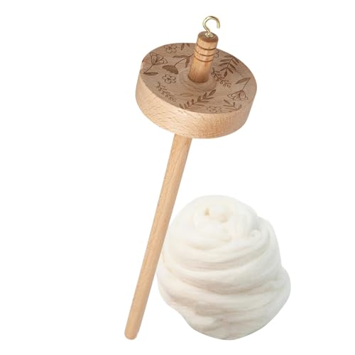 Drop Spindel – Top Whorl Drop Spindel | Ergonomisch geschnitztes Design Garn Spinner für Anfänger Profis Nähen | Garnspinner | Drop Spindel Top Whorl | Garnspinner Drop Spindel – Top Whorl Drop Spindel | Ergonomisch geschnitztes Design Garn Spinner für Anfänger Profis Nähen | Garnspinner | Drop Spindel Top Whorl | Garnspinner von Generisch