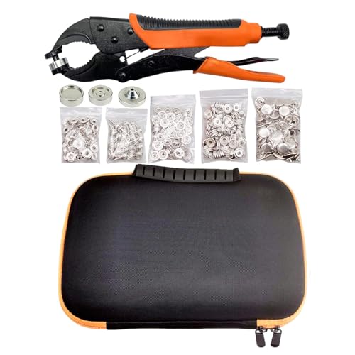 Druckknopf-Set – Druckknopf-Set, Druckknopf-Werkzeug, Druckknopf-Werkzeug, Kleidung, Handnähknöpfe, Druckknopf-Set mit Aufbewahrungstasche, robuste, robuste Snap-Ringzange Druckknopf-Set – Druckknopf-Set, Druckknopf-Werkzeug, Druckknopf-Werkzeug, Kleidung, Handnähknöpfe, Druckknopf-Set mit Aufbewahrungstasche, robuste, robuste Snap-Ringzange von Generisch