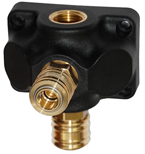 Druckluftverteiler Durchgangsverteiler Wanddose Wandverteiler Druckluftdose Luftverteiler, Verteilerdose versch. Ausführungen (mit Kupplung 1-fach, 1/2") von Generisch