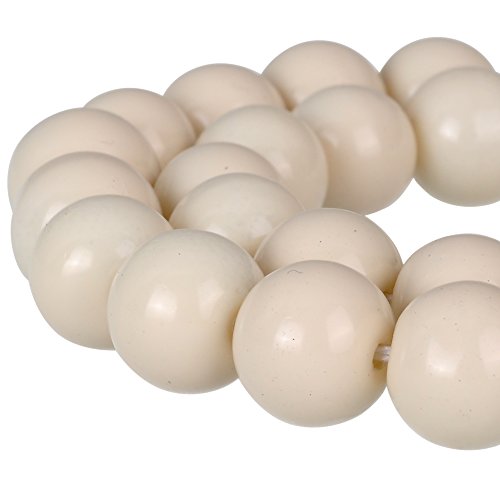 Druk tschechische Glasperlen, rund, undurchsichtig, bemalt, für Schmuckherstellung, Cremefarben, 12 mm Druk tschechische Glasperlen, rund, undurchsichtig, bemalt, für Schmuckherstellung, Cremefarben, 12 mm von Generisch