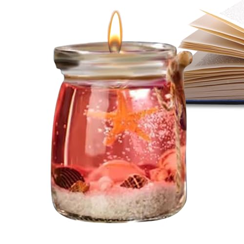 Duftgel-Kerzen, Gel-Wachskerzen von Meeresmuscheln, Aromatherapie-Kerzen im Glas, handgefertigte Gel-Kerzen, -Gel-Kerzen, Lufterfrischer, Kerzen im Glas von Generisch