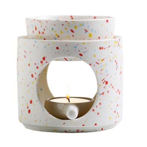 Duftlampe Ambiente Teelicht | Design Aromalampe Aus Keramik | Stövchen Für Ätherische Öle, Duftöl Und Duftwachs | Teelichthalter Aus Keramik von Generisch