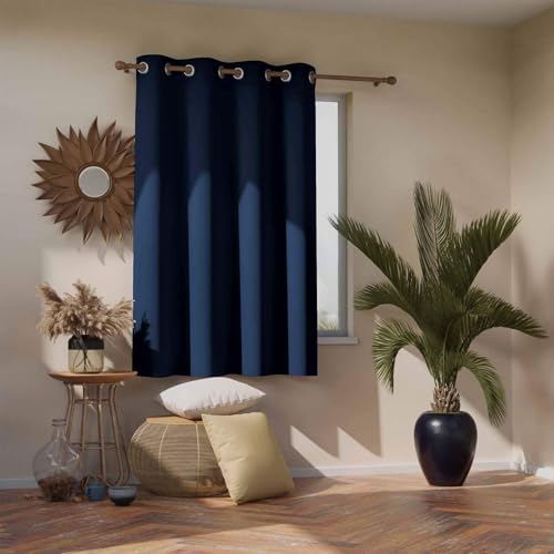 Dunkelblaue Verdunkelungsvorhänge, 90 x 235 cm, weich, blickdicht, für Wohnzimmer und Schlafzimmer, ästhetisch, Innendekoration, waschbar, lichtblockierend, energieeffizient Dunkelblaue Verdunkelungsvorhänge, 90 x 235 cm, weich, blickdicht, für Wohnzimmer und Schlafzimmer, ästhetisch, Innendekoration, waschbar, lichtblockierend, energieeffizient von Generisch