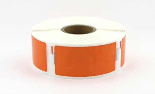 Dymo Etiketten kompatibel zu Labelwriter 450 und älter (11352 | 25 x 54 mm | 500 Etiketten, orange) von Generisch