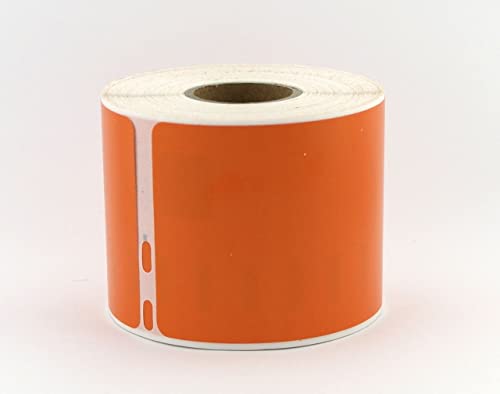 Dymo Etiketten kompatibel zu Labelwriter 450 und älter (99015 | 54 x 70 mm | 320 Etiketten, orange) von Generisch