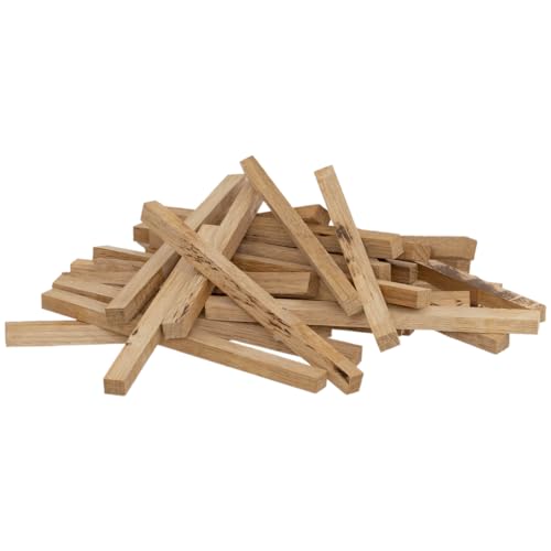 EICHE Bastelklötzchen 16 x 8 x 160 mm aus Eichenholz für DIY-Projekte - Naturbelassene Holzstäbchen zum Basteln, geeignet für Kinder und Erwachsene, 43 Stück von Generisch