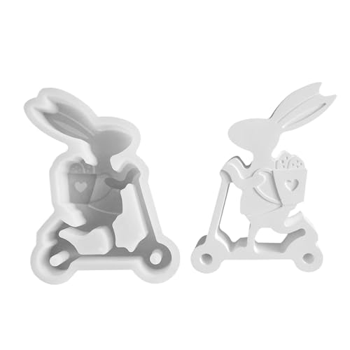 Easter Bunny Silicone Mold – Skateboard Rabbit Gypsum Soap Molds | Handmade Home Decoration Mold | Crafts Supplies For Soap, Soy, Wax, Epoxy & Harz von Generisch
